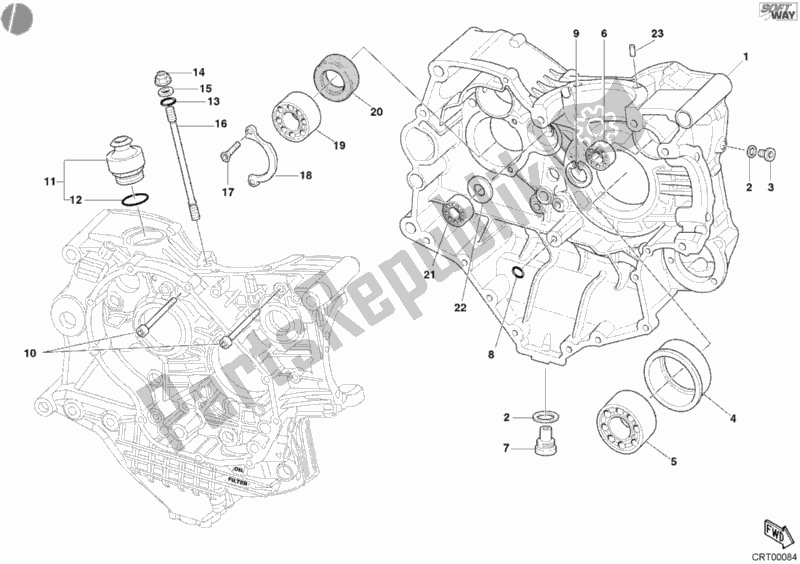 Tutte le parti per il Carter del Ducati Superbike 998 R 2002